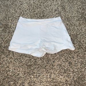White Spandex Dance Shorts